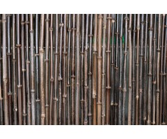 Bamboeschutting Donker Houten Frame 180X180