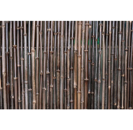Bamboeschutting Donker Houten Frame 180X180