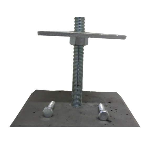 Betonpoer 58 cm hoog met verstelbare kop 17x17 cm antraciet