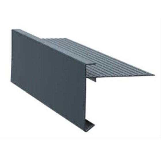 Hermic Daktrim aluminium zwart RAL 9005 - 35x35mm - 2,5 meter lengte
