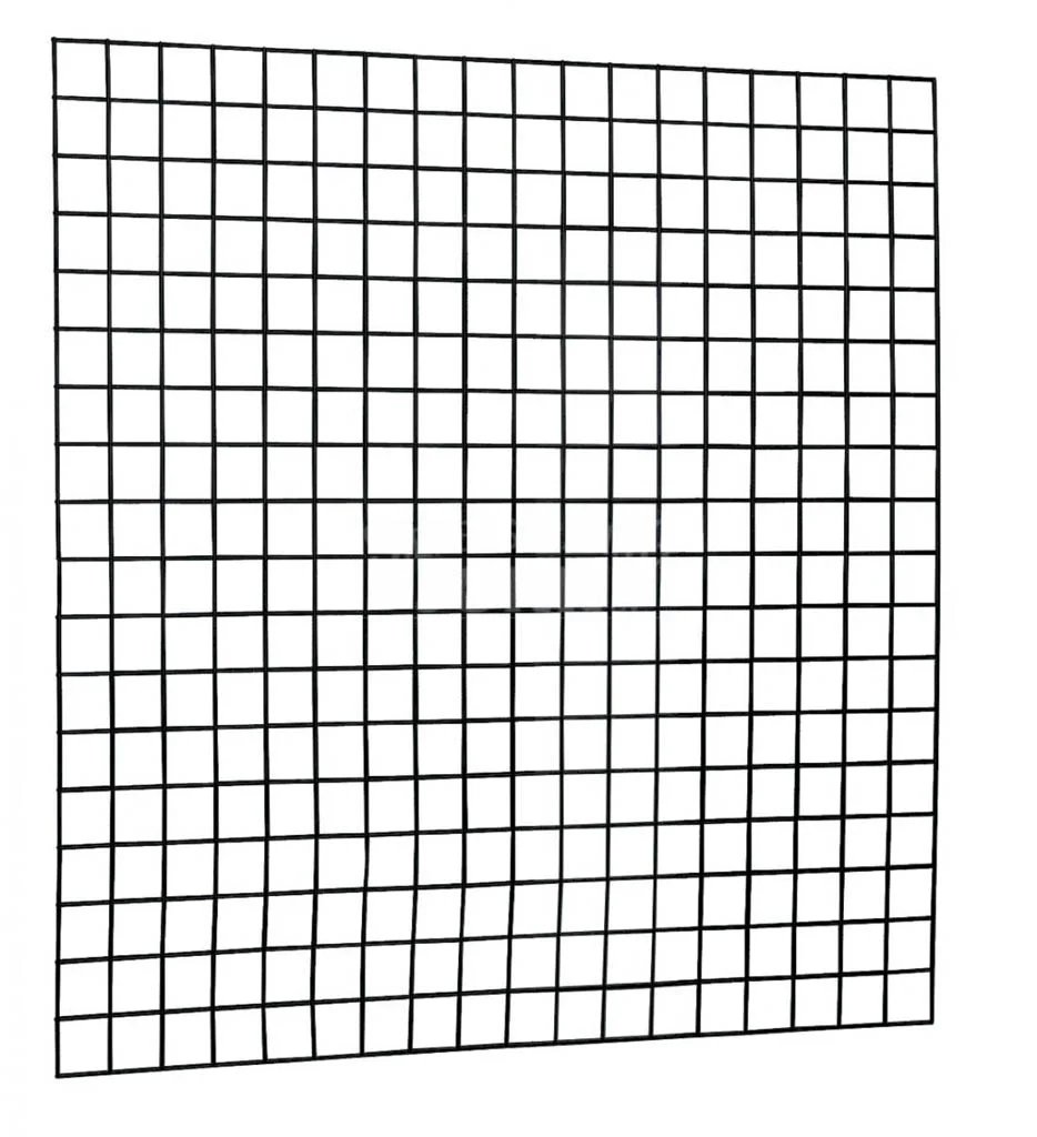 Zwart gepoedercoat gaaspaneel 180x180 cm met maas 10x10 cm en draaddikte van 4 mm – Sterke tuinafscheiding van staalDuurzaam zwart gepoedercoat gaaspaneel van 180x180 cm met 10x10 cm mazen en 4 mm draad, ideaal voor tuinafscheidingen, volières en klimplan