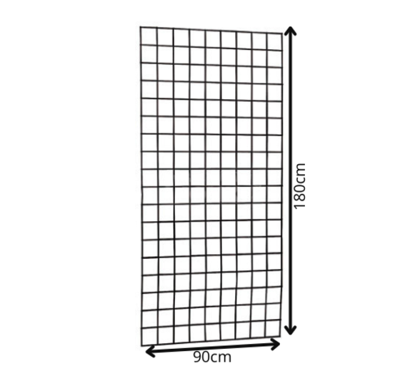 Gaaspaneel Zwart 90x180cm Geplastificeerd | Maas 10x10cm
