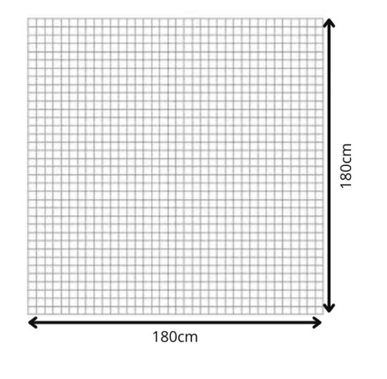 Gaaspaneel 180x180 cm verzinkt, maaswijdte 5x5 cm, draaddikte 4 mm (100 stuks)