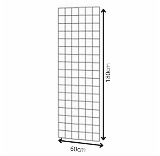 Gaaspaneel 60x180 cm verzinkt, maaswijdte 10x10 cm, draaddikte 4 mm