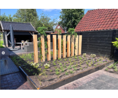 Eiken palen 10x10 cm onbehandeld fijnbezaagd – diverse lengtes