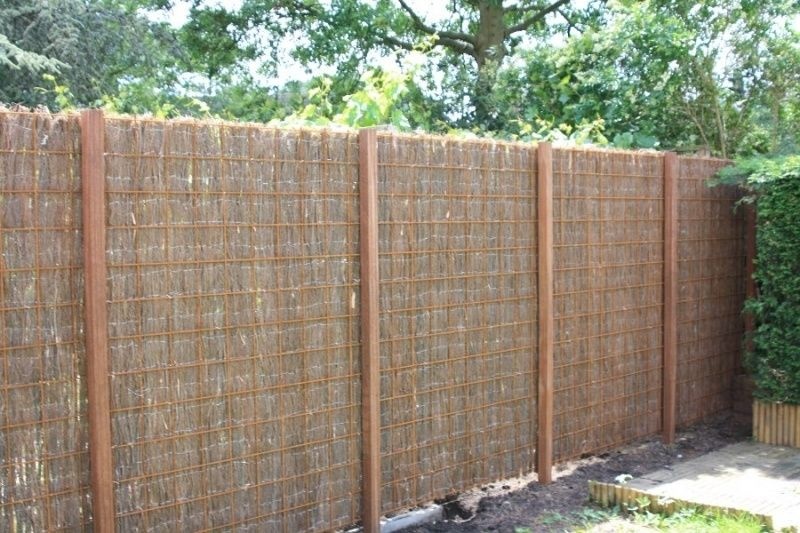 Heidemat 65% zichtdicht - natuurlijke tuinafscheiding van heidewortels