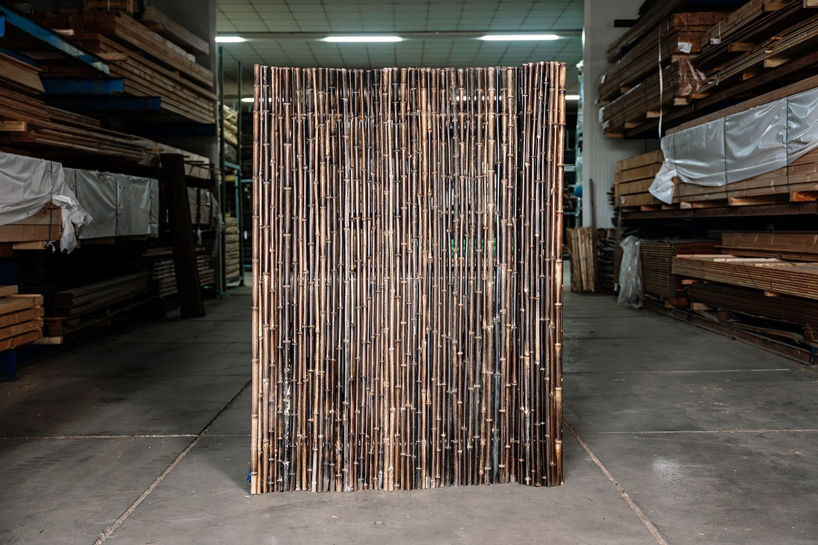 Bamboemat donker ongebrand 100x180 cm - natuurlijke donkere kleur