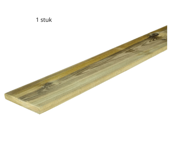 Geïmpregneerde grenen tuinplank 180x14x1,5cm geschaafd 4 zijden