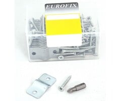 Draadpaneelklemmen verzinkt 20x36,7mm - 30st + bit