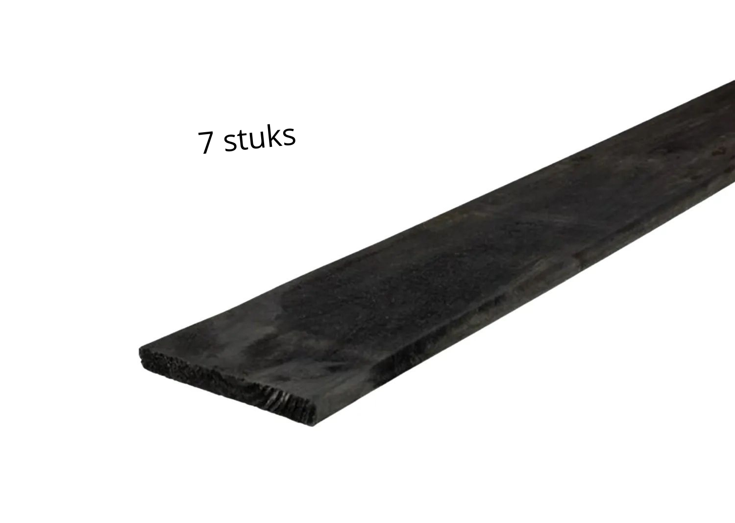 Gedroogde zwarte schuttingplanken 170x14x1,6 cm FSC hout (7 stuks)