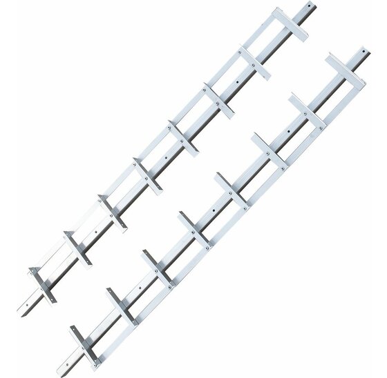 Draaibare lamellen RVS 50cm hoog compleet met zwarte planken