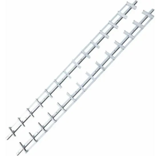 Draaibare lamellen RVS 220 cm compleet met zwarte planken 170 cm