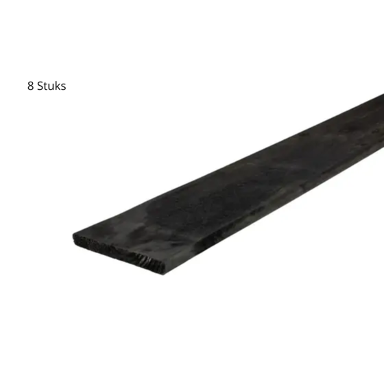Zwarte houten schuttingplanken 170x14x1,6 cm gedroogd FSC - 8 stuks