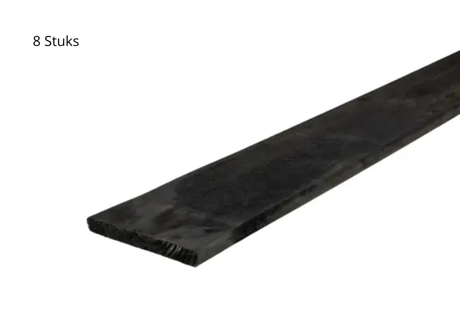 Zwarte houten schuttingplanken 170x14x1,6 cm gedroogd FSC - 8 stuks