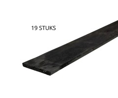 Zwarte houten planken voor Flex Fence 170x14x1.6cm FSC - 19 stuks