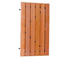 Hardhouten tuindeur 100x180 cm geschaafd met stalen frame