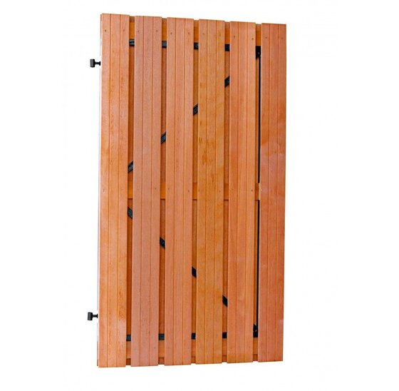 Hardhouten tuindeur 100x180 cm geschaafd met stalen frame