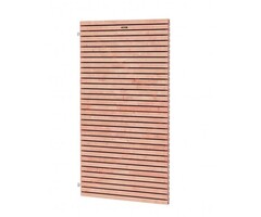Douglas houten tuindeur 100x180 cm met horizontale latten en stalen frame