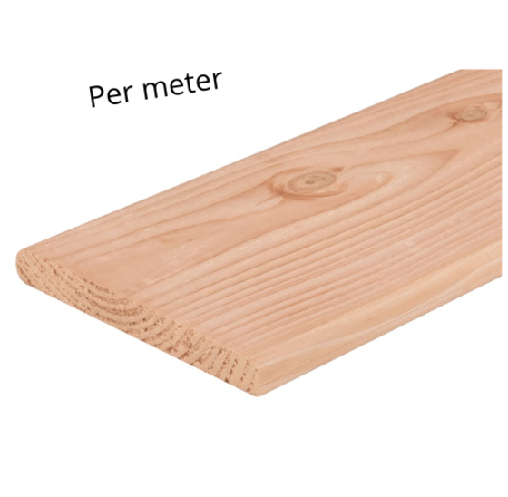 Vuren schuttingplank geschaafd 100 x 14 x 1,8 cm per meter