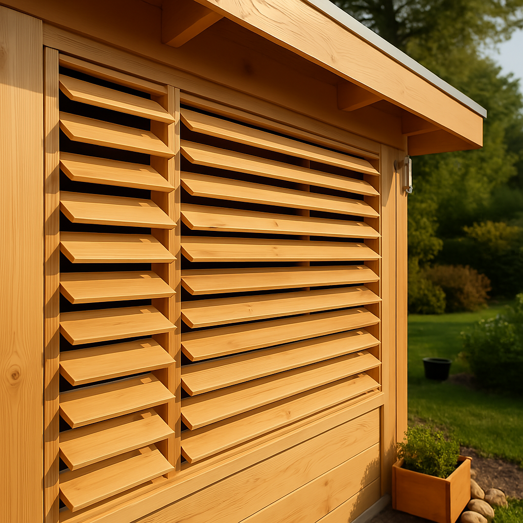 Draaibare lamellen 220 cm RVS met douglas planken - Flex Fence set