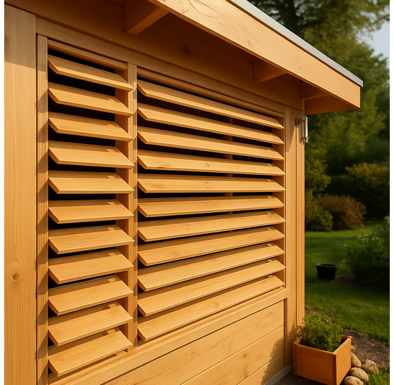Draaibare lamellen RVS 220 cm compleet met zwarte planken 170 cm