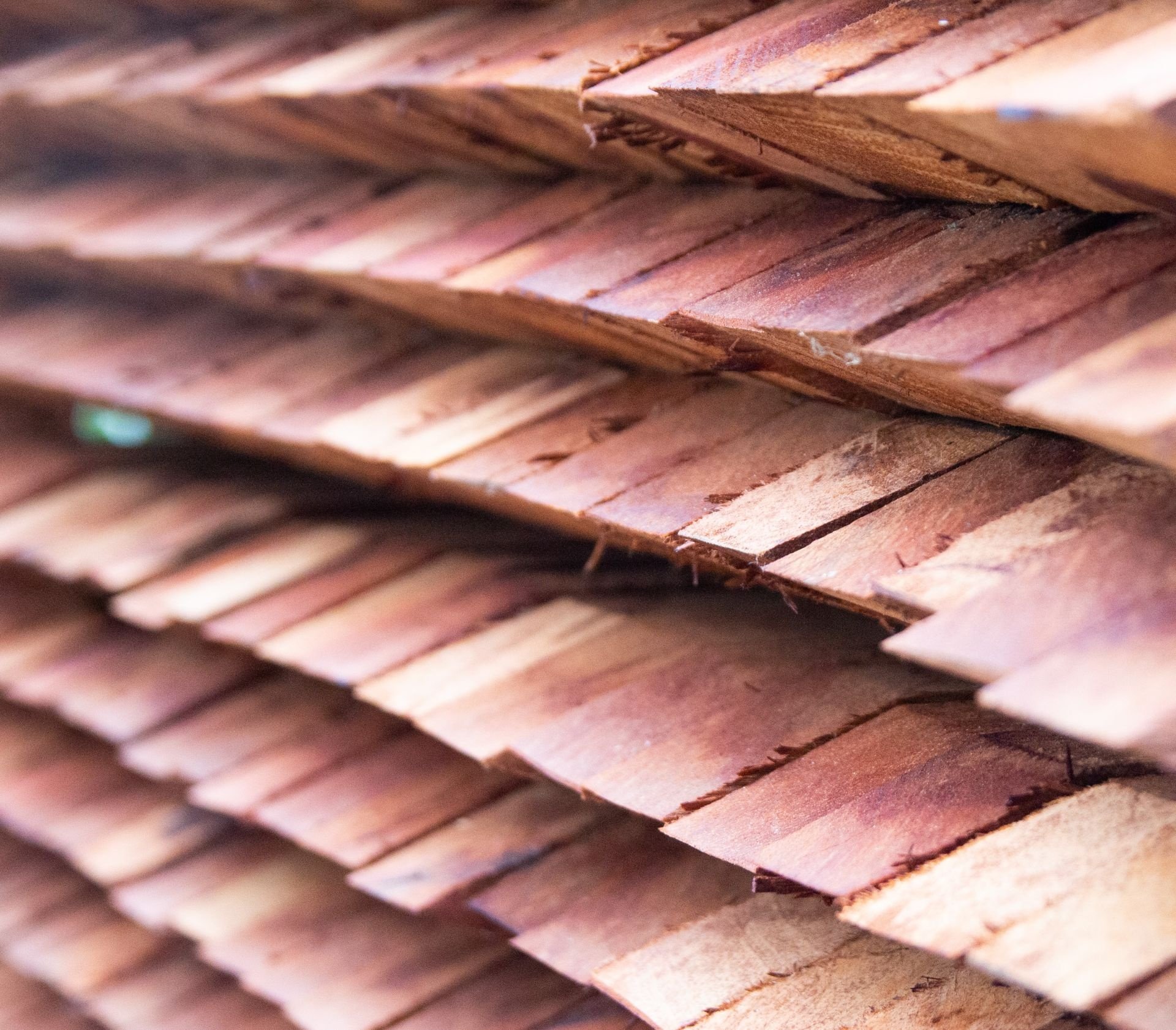 Hardhouten Paal 7X7 Bezaagd