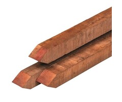 Hardhouten Paal 8X8x300cm Bezaagd