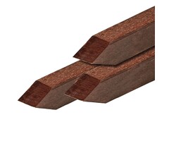 Hardhouten Paal 6,5X6,5 Geschaafd verschillende maten