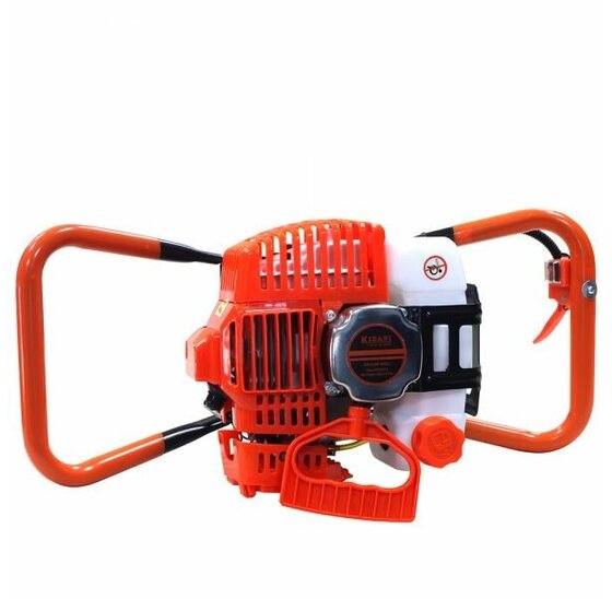 Benzine grondboor 52cc 2.3pk met 60mm en 80mm boor + verlengstuk