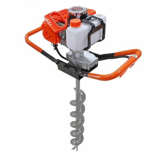 Benzine grondboor 52cc 2.3pk met 60mm en 80mm boor + verlengstuk
