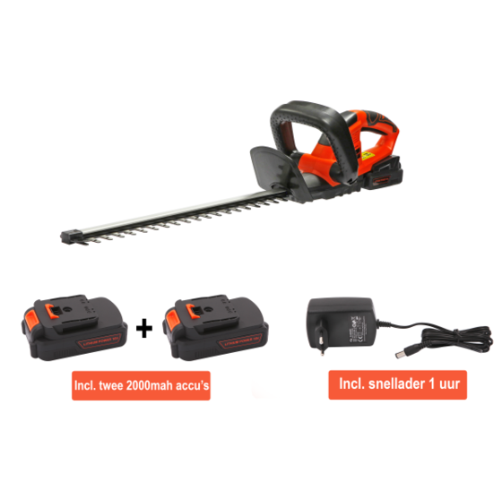 Kibani Accu Heggenschaar – inclusief twee accu's