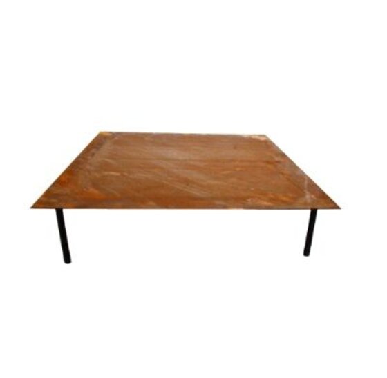 Cortenstaal stapsteen 40x40 cm, 2 mm dik, vierkant tuinpad element