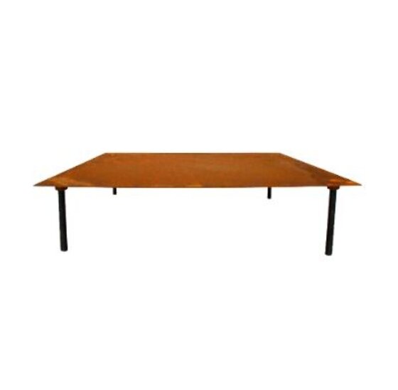 Cortenstaal stapsteen vierkant 500x500 mm, 2 mm dik