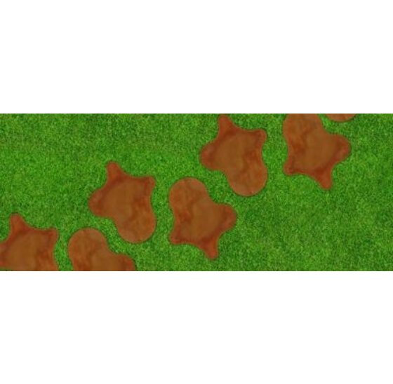 Cortenstaal stapsteen 500x600 mm, 2 mm dik, roestbruine tuinpad