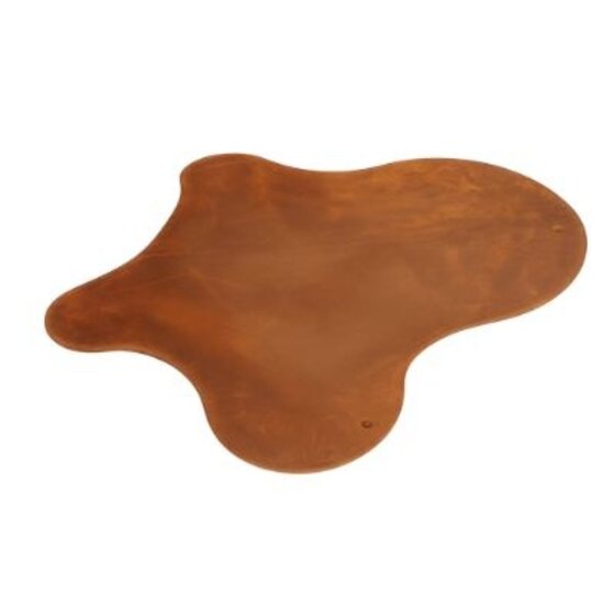 Cortenstaal stapsteen 500x600 mm, 2 mm dik, roestbruine tuinpad