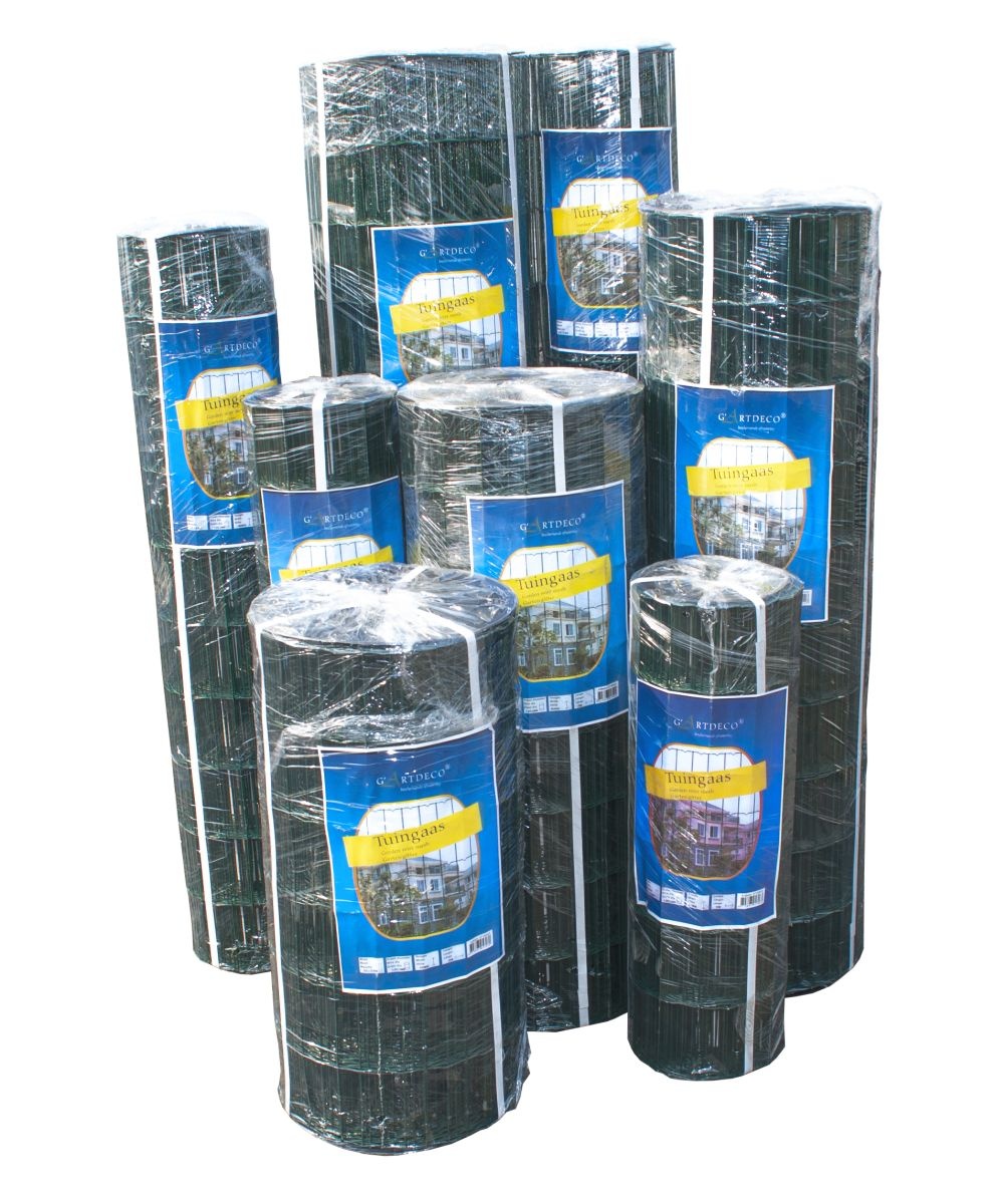 Tuingaas 102x51 MM groen geplastificeerd hoog 60 CM lengte 10 MTR