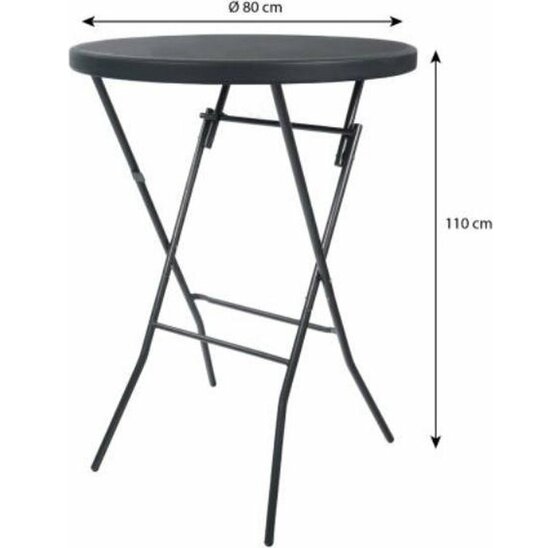 Heebra Statafel zwart 80 cm per 2 in doos