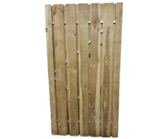 Tuinpoort geschaafd grenen 195 cm hoog inclusief slot en scharnier
