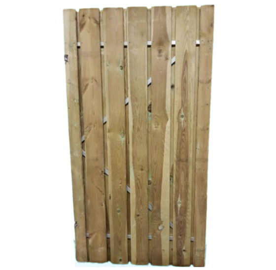 Tuinpoort geschaafd grenen 195 cm hoog inclusief slot en scharnier