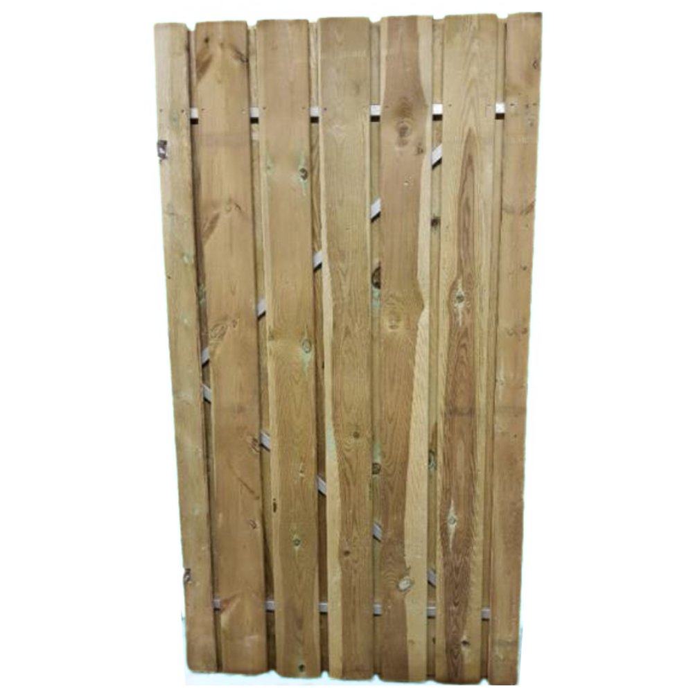 Tuinpoort geschaafd grenen 195 cm hoog inclusief slot en scharnier