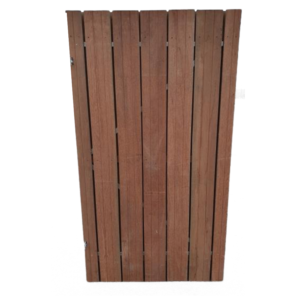 Houten tuindeur douglas 195 cm hoog met slot en scharnieren