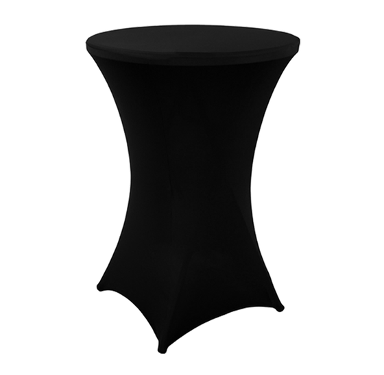 1 x Statafel Zwart + 1 x rok Zwart