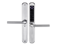 Smart deurslot met vingerafdruk, pincode en app - aluminium zilver
