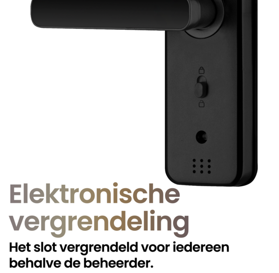 Deurslot met vingerafdruk, pincode, app en kaartlezer - zwart
