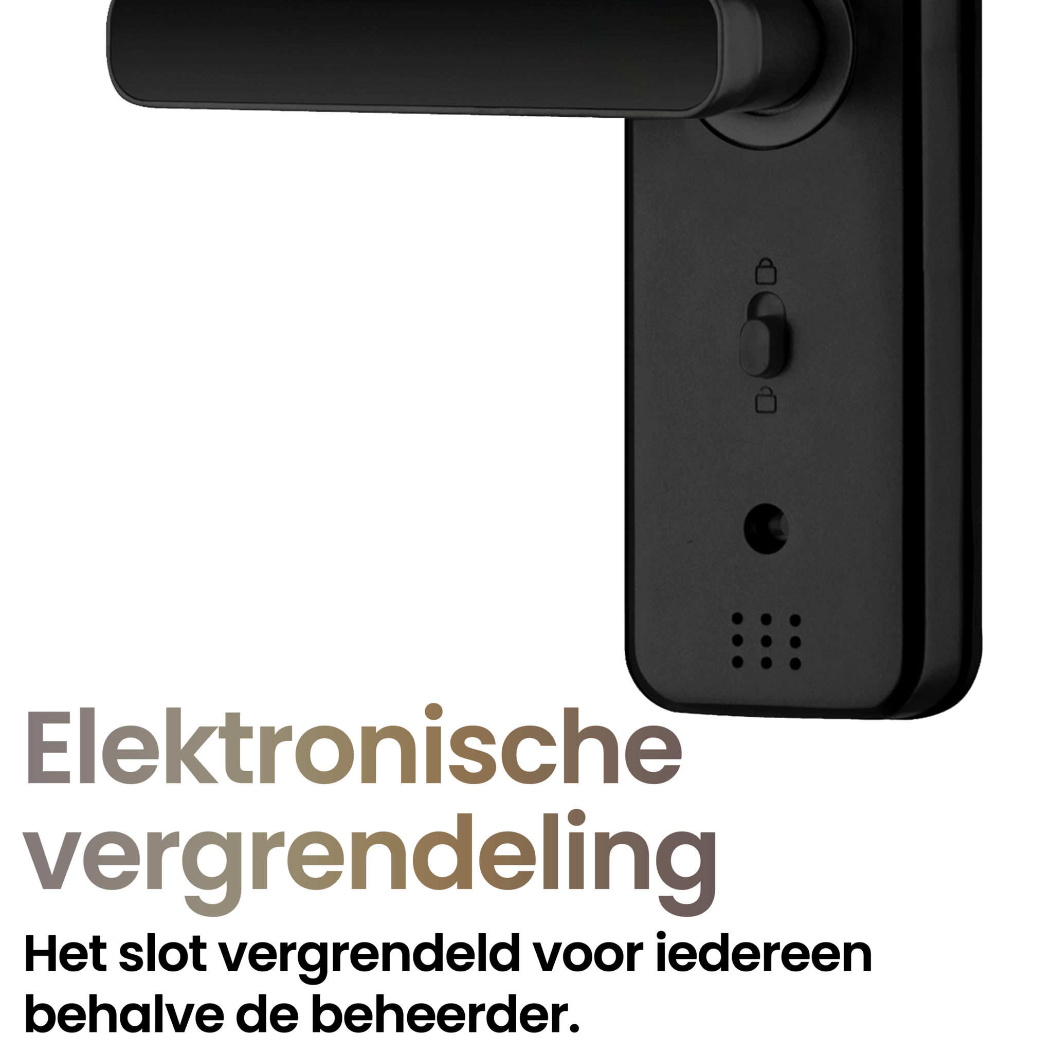 Deurslot met vingerafdruk, pincode, app en kaartlezer - zwart