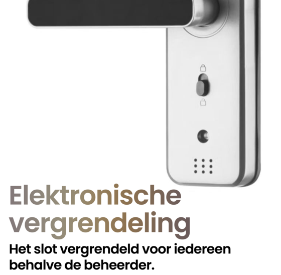 Smart deurslot met app, vingerafdruk, pincode en kaart - zilver