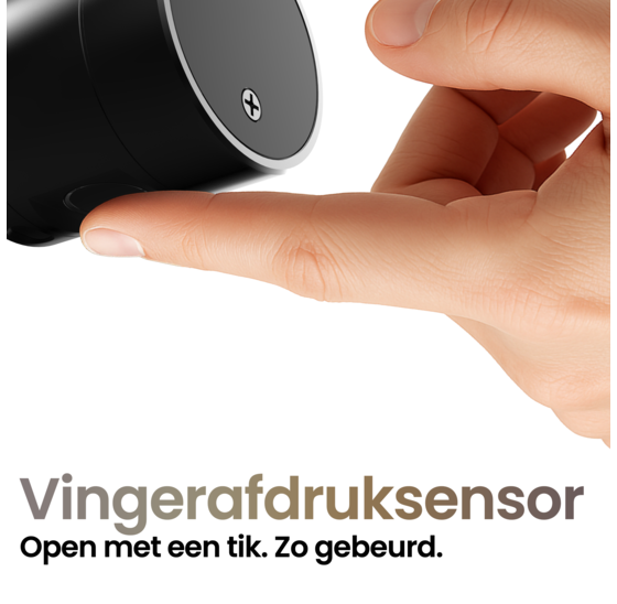 Slim cilinderslot - Zwart