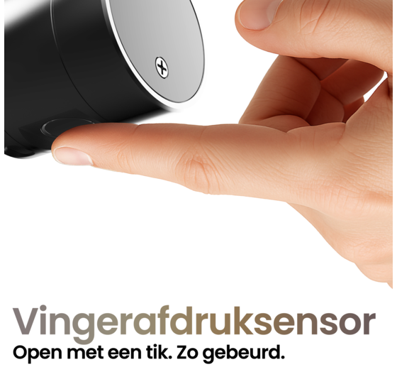 Verstelbaar smart cilinderslot met vingerafdruk en app (35-66mm)