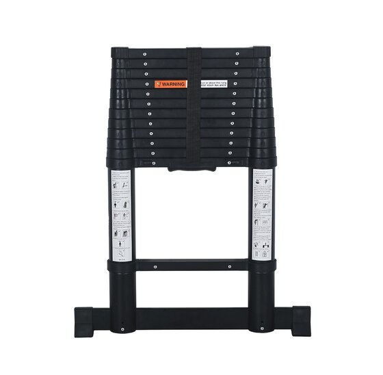 Kibani Telescoopladder 3,80 meter Zwart