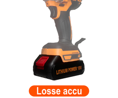 Kibani Losse Accu voor Slagmoersleutel